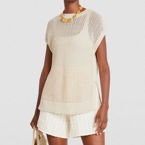 ALLSAINTS Cotton Zadie sparkle knit Tank Top size small